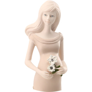 Expecting Mother 8" Figurine with Flowers