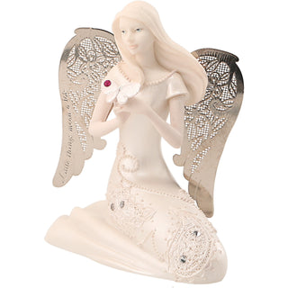 October Birthstone Angel 3.5" October Angel with Tourmaline Butterfly