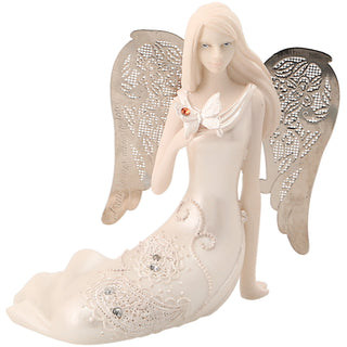 November Birthstone Angel 3.5" November Angel with Yellow Topaz Butterfly