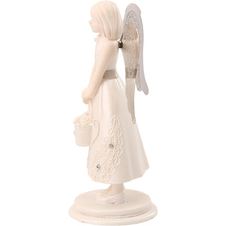 Flower Girl 4.25" Angel with Basket Flowers