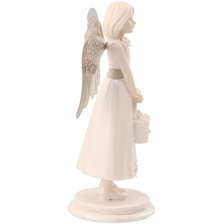 Flower Girl 4.25" Angel with Basket Flowers