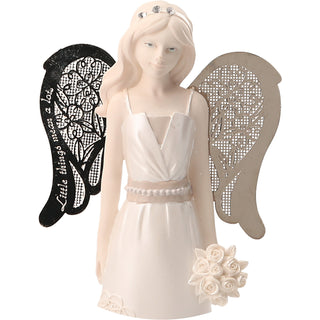 Junior Bridesmaid 6" Angel Holding Bouquet