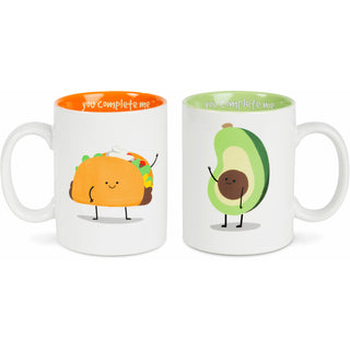 Taco and Avocado 18 oz Mug Set