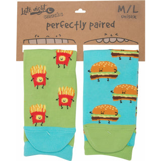 Cheeseburger and Fries Unisex Sock