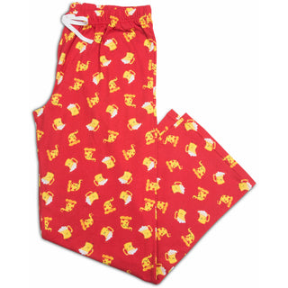 Beer and Pizza Red Unisex Lounge Pants