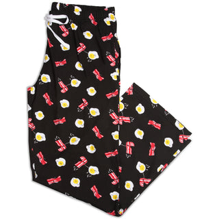 Bacon and Eggs Black Unisex Lounge Pants