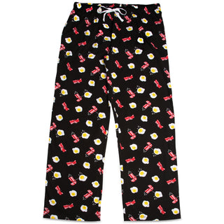 Bacon and Eggs Black Unisex Lounge Pants