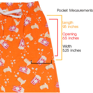 Popcorn and Butter XS Orange Unisex Lounge Pants