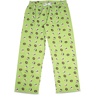 Donuts and Coffee Green Unisex Lounge Pants