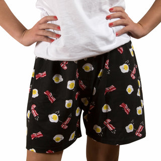 Bacon and Eggs Black Unisex Boxers