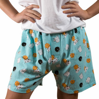 Milk and Cookies Light Blue Unisex Boxers