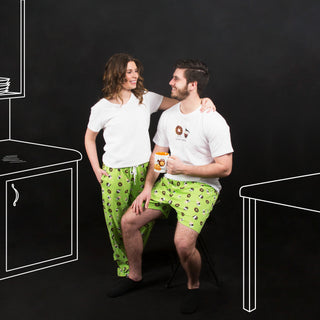 Coffee and Donut XS Green Unisex Boxers