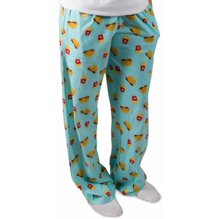 Cheeseburger and Fries Light Blue Unisex Lounge Pants