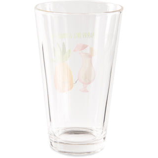 Pina Colada 16 oz Pint Glass Tumbler