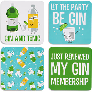 Gin & Tonic 4" Coaster Set with Box (4 Piece)