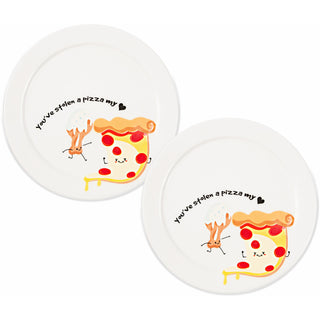 Pizza My Heart  7" Appetizer Plates
(Set of 2)