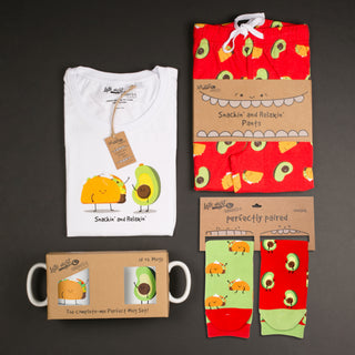 Taco and Avocado XS Red Unisex Lounge Pants