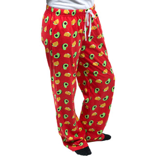 Taco and Avocado Red Unisex Lounge Pants