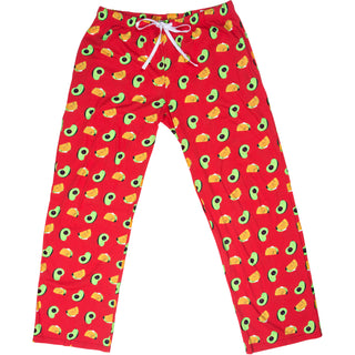 Taco and Avocado Red Unisex Lounge Pants