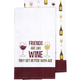 Wine Tea Towel Gift Set (2 - 19.75" x 27.5")