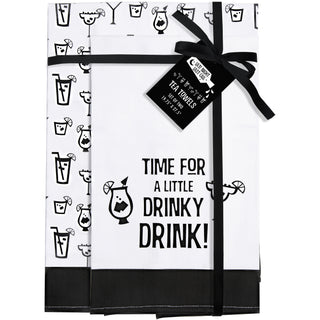 Drinky Drink Tea Towel Gift Set (2 - 19.75" x 27.5")