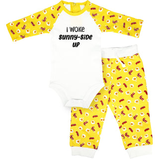 Sunny-Side Up Yellow Bodysuit & Pants Set