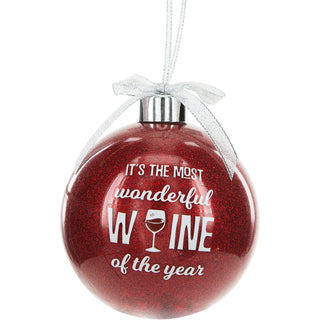 Wonderful Wine 4" Ornament with Unisex Holiday Socks