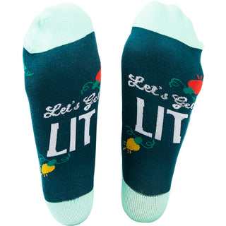 Get Lit 4" Ornament  with Unisex Holiday Socks