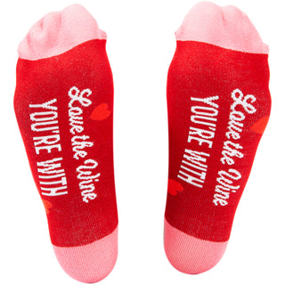 The Wine You're With 4" Ornament with Unisex Holiday Socks