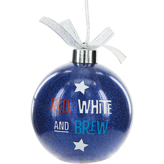 Red, White and Brew 4" Ornament  with Unisex Holiday Socks