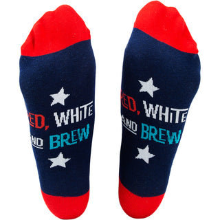 Red, White and Brew 4" Ornament  with Unisex Holiday Socks