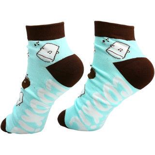 Cookies and Milk Cotton Blend Ankle Socks