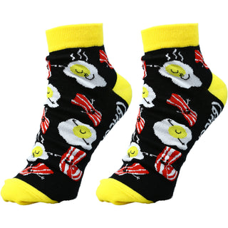 Eggs and Bacon Cotton Blend Ankle Socks