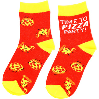 Pizza S/M Youth Cotton Blend Crew Socks