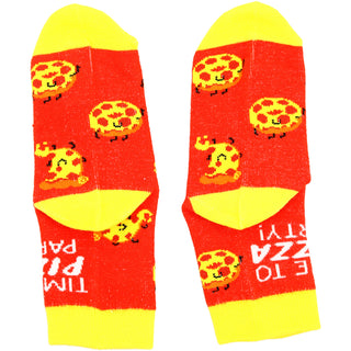 Pizza S/M Youth Cotton Blend Crew Socks