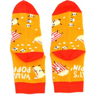 Popcorn S/M Youth Cotton Blend Crew Socks