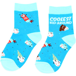 Ice Cream M/L Youth Cotton Blend Crew Socks