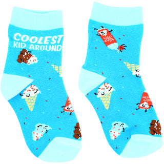 Ice Cream M/L Youth Cotton Blend Crew Socks