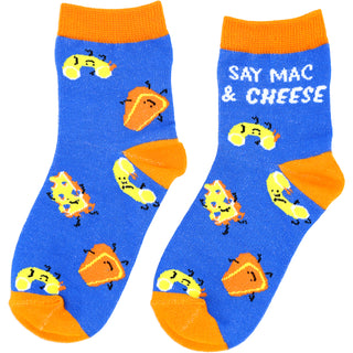 Mac n' Cheese S/M Youth Cotton Blend Crew Socks