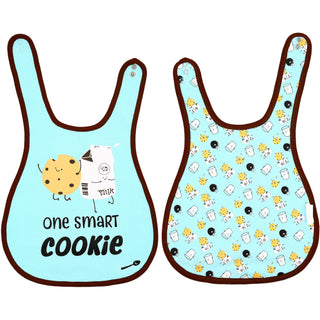 Cookies and Milk Light Blue Reversible Bib 6 Months - 3 Years