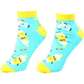 Gin and Tonic Cotton Blend Ankle Socks