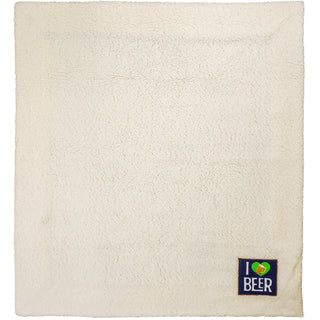 I Love Beer 45" x 50" Sherpa Blanket