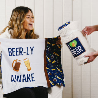 I Love Beer 45" x 50" Sherpa Blanket