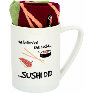 Sushi Did 18 oz Mug and Sock Set