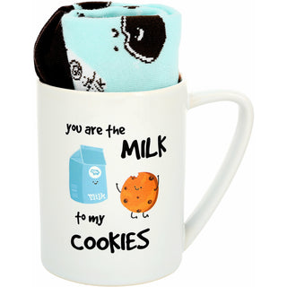 Milk to My Cookies 18 oz Mug and Sock Set