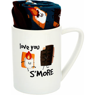 Love You S'more 18 oz Mug and Sock Set