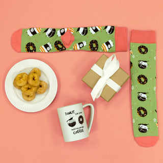 Donut Talk to Me 18 oz Mug and Sock Set