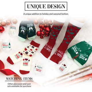 Christmas Wine Unisex Crew Socks
(Set of 4 )