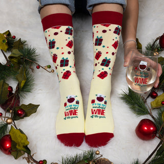 Christmas Wine Unisex Crew Socks
(Set of 4 )