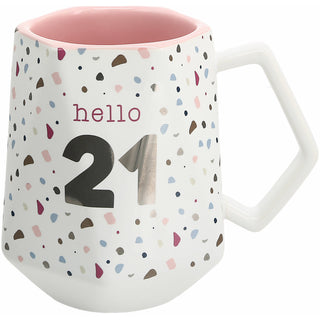 Hello 21 17 oz Geometric Cup